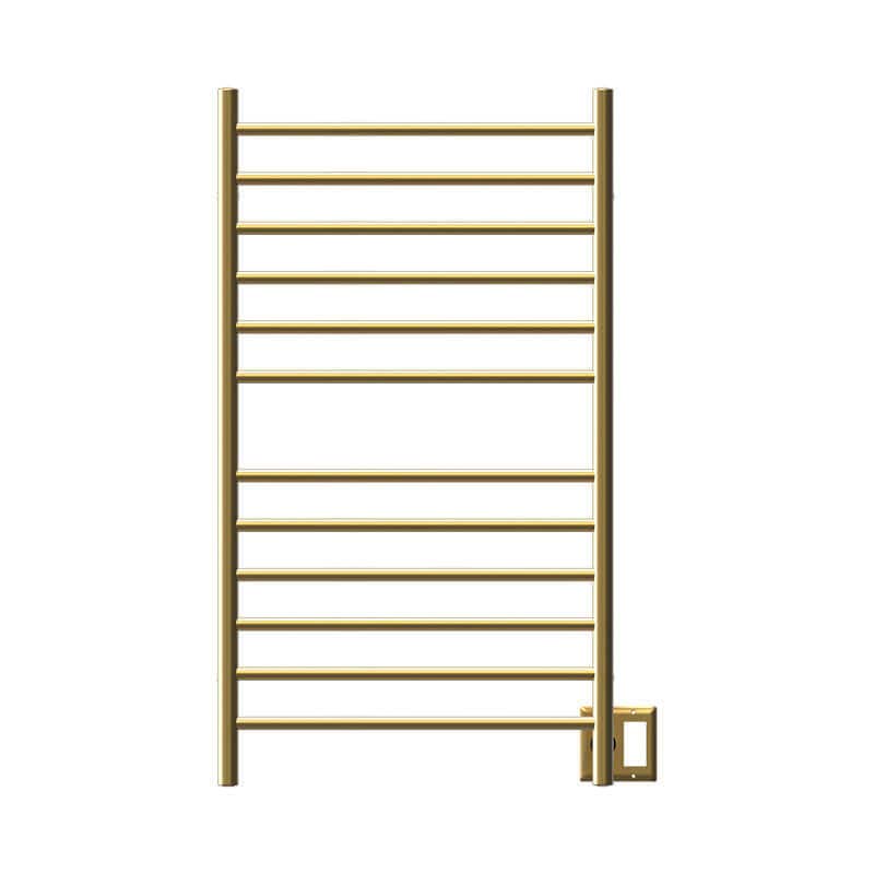 Amba Radiant Large Straight Satin Brass Double Gang Plate Front View