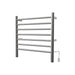 Amba Radiant Small 7 Bar Towel Warmer Brushed Stainless Plug in Side View