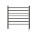 Amba Radiant Small 7 Bar Towel Warmer Polished Stainless Plug in Front View