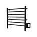 Amba Radiant Small Towel Warmer Matte Black Dual Gang Plate Side View