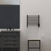 Amba Radiant Small Towel Warmer Matte Black Hardwired Front View Application