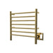 Amba Radiant Small Towel Warmer Polished Gold Dual Gang Plate Side View