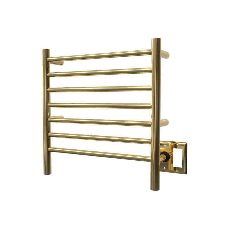 Amba Radiant Small Towel Warmer Polished Gold Dual Gang Plate Side View