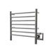 Amba Radiant Small Towel Warmer Polished Stainless Dual Gang Plate Side View