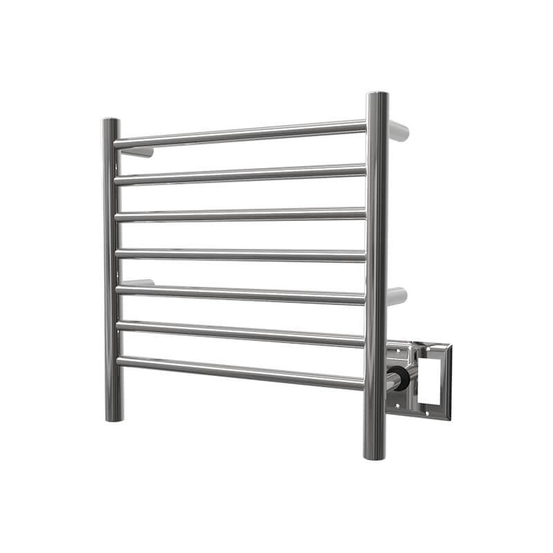 Amba Radiant Small Towel Warmer Polished Stainless Dual Gang Plate Side View