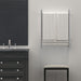 Amba Radiant Straight 10 Bar Towel Warmer Brushed Stainless Hardwired Front View 2 Face Towel