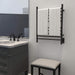 Amba Radiant Straight 10 Bar Towel Warmer Matte Black Hardwired Side View Face Towel