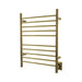 Amba Radiant Straight 10 Bar Towel Warmer Polished Gold Hardwired Side View