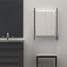 Amba Radiant Straight 10 Bar Towel Warmer Polished Stainless Hardwired Front View Towel
