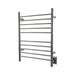 Amba Radiant Straight 10 Bar Towel Warmer Polished Stainless Hardwired Side View