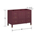Avanity Alana 48 Single Vanity Burgundy Red Cabinet Only Dimension