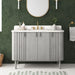 Avanity Blakely 48 inch Single Sink Bathroom Vanity Gray Oak in Calacatta Quartz Front View