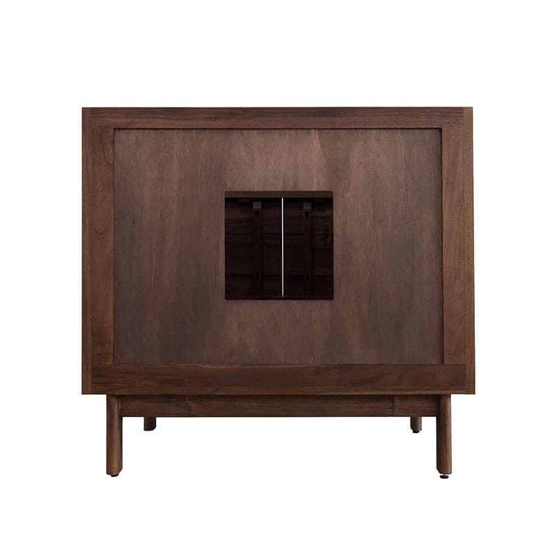 Avanity Carina 36 Single Vanity Coffee Teak Cabinet Only Back View