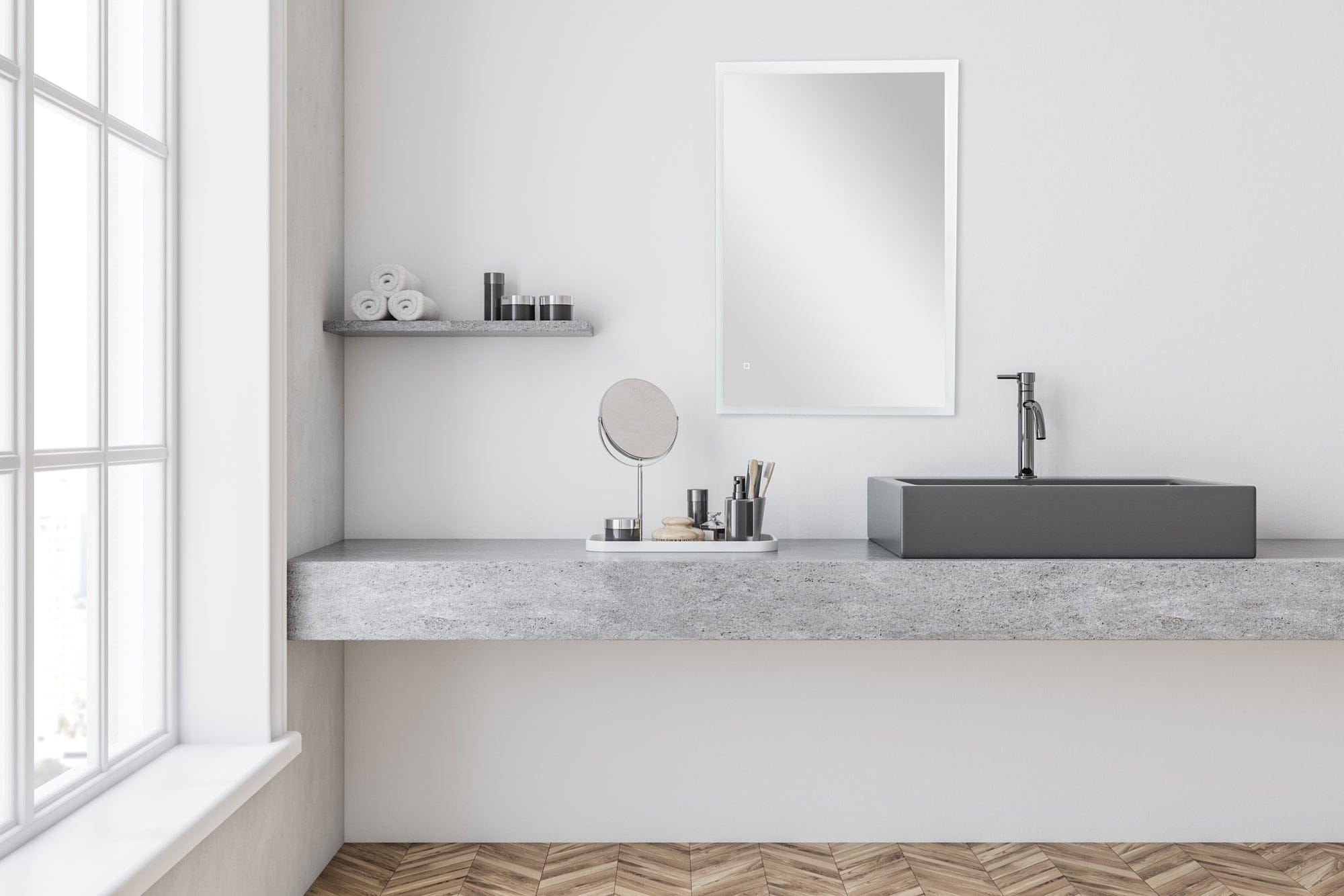 Modern Mirrors Equinox Lighted Bathroom Vanity Mirror