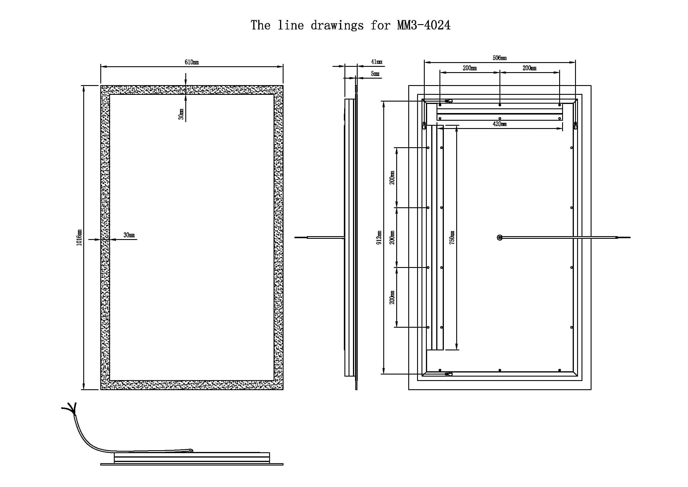 Modern Mirrors Linea Lighted Bathroom Vanity Mirror