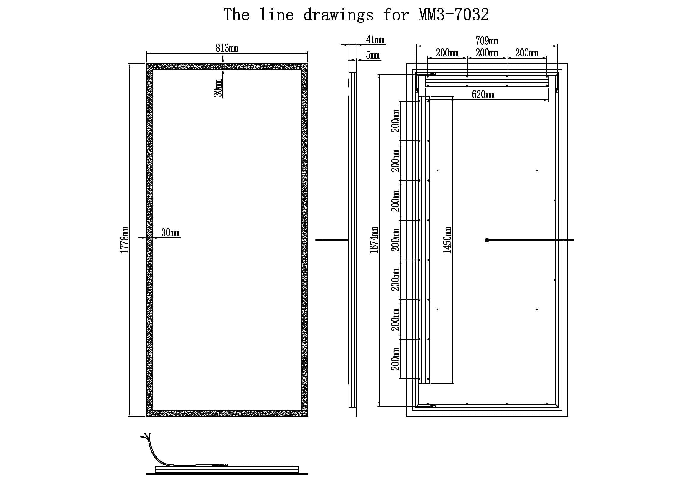 Modern Mirrors Linea Lighted Bathroom Vanity Mirror
