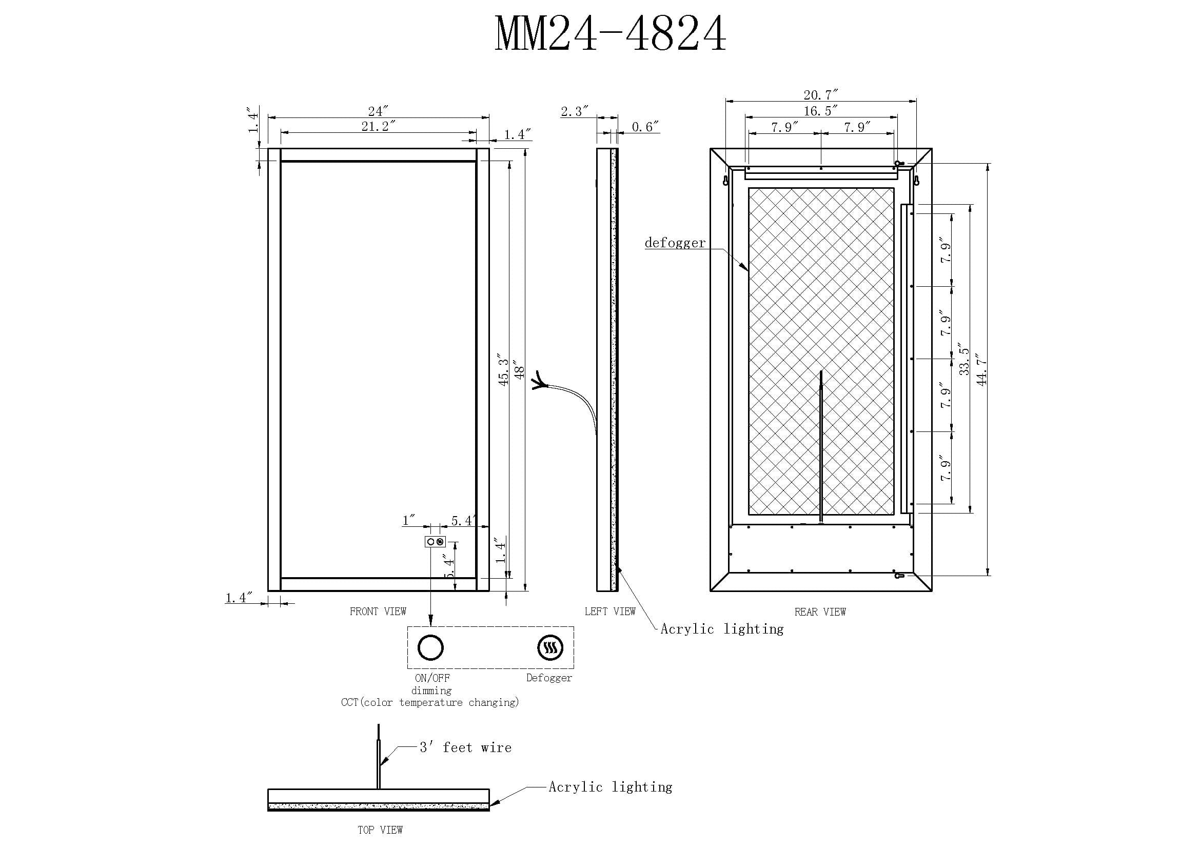 Modern Mirrors Altalune Illuminated Vanity Mirror