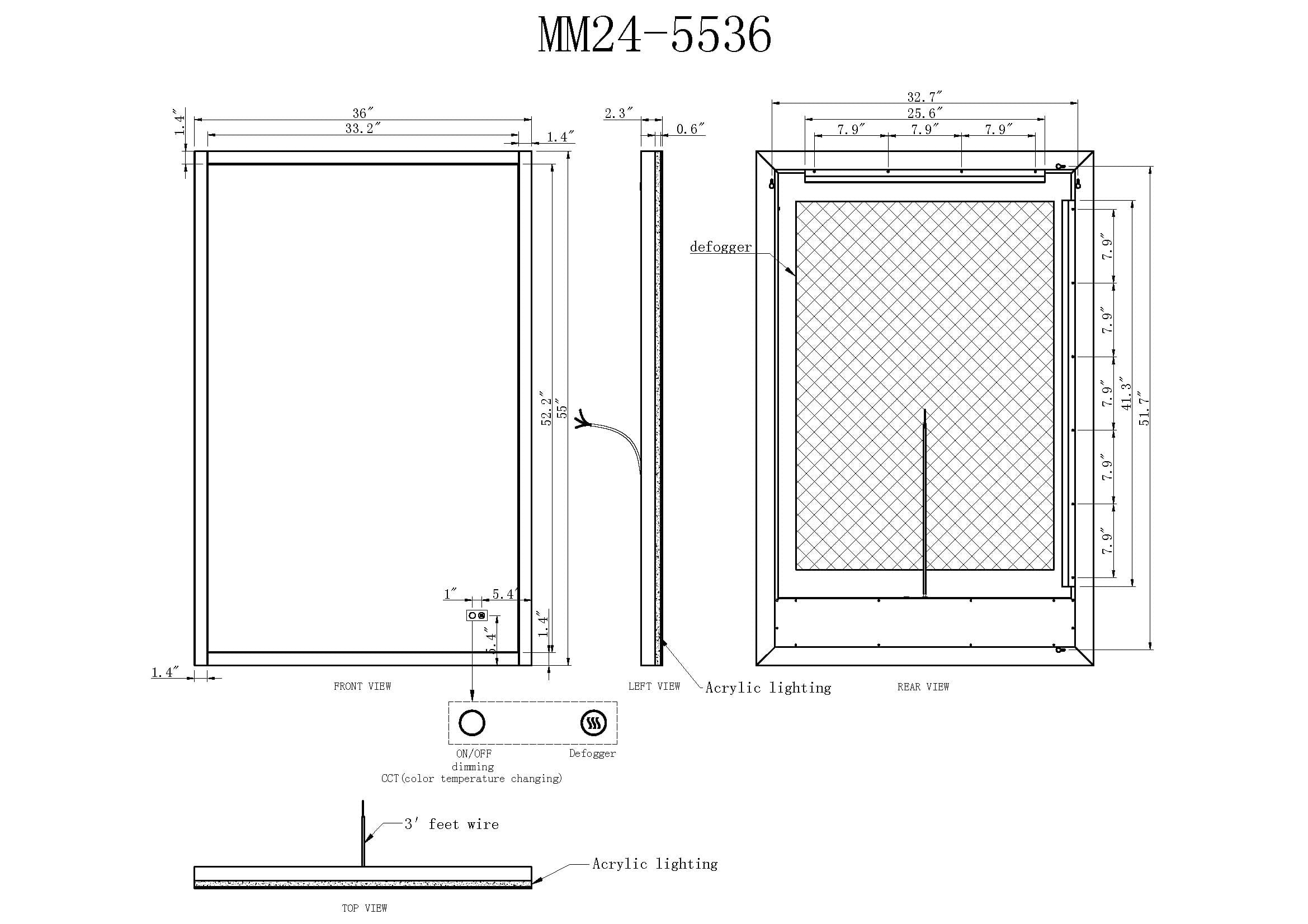 Modern Mirrors Altalune Illuminated Vanity Mirror