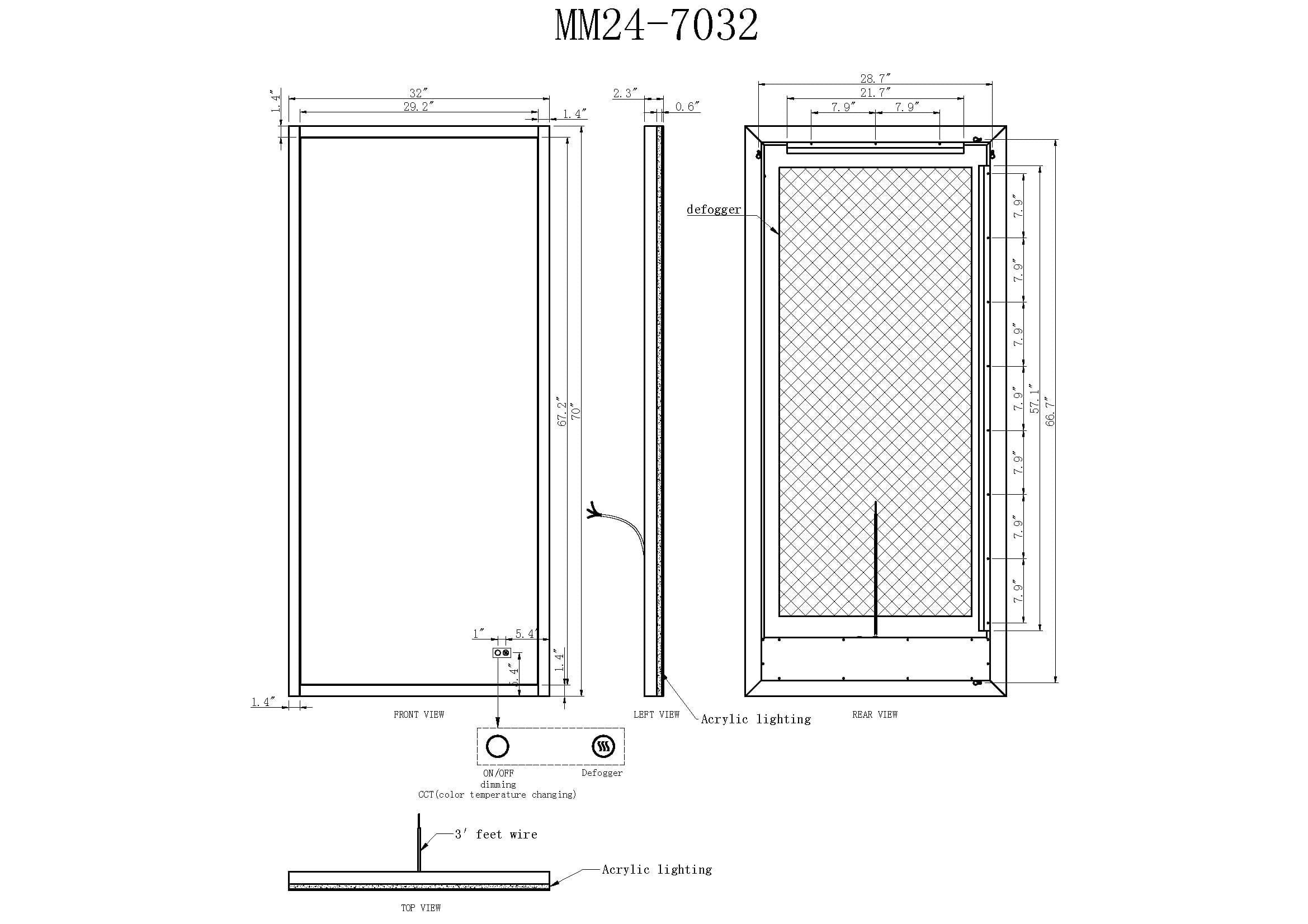 Modern Mirrors Altalune Illuminated Vanity Mirror
