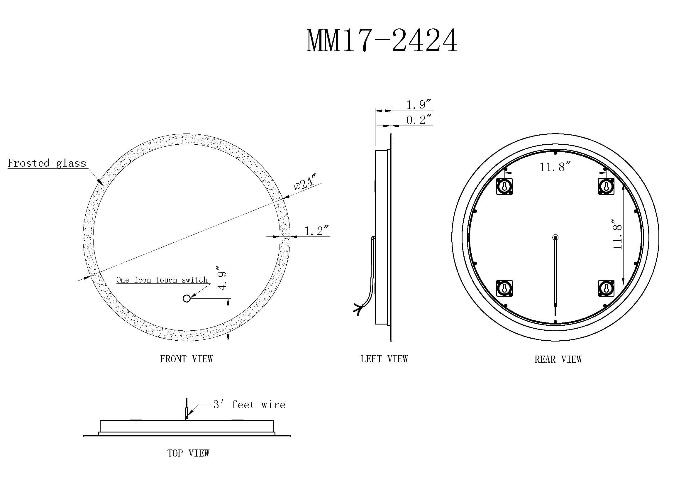 Modern Mirrors Sidra Round Illuminated Vanity Mirror