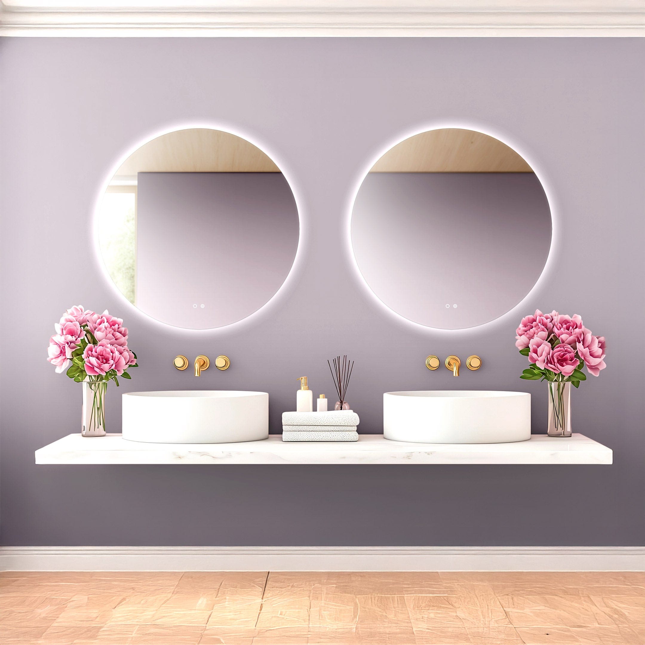 Modern Mirrors Cassiopeia Round Illuminated Vanity Mirror