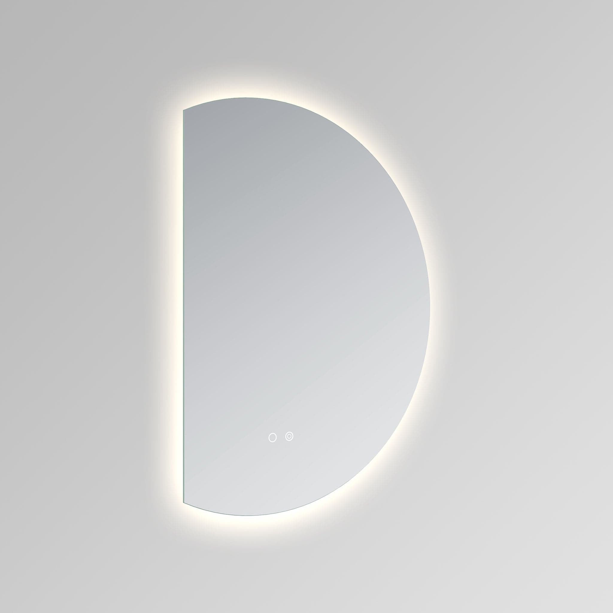 Modern Mirrors Cassiopeia Half Round Illuminated Vanity Mirror