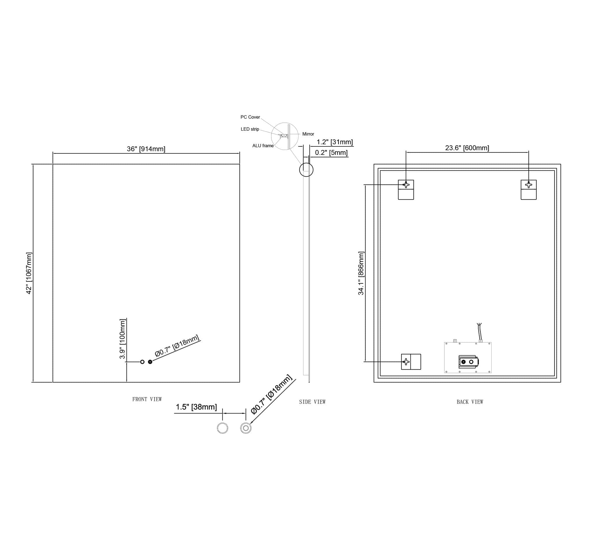 Modern Mirrors Cassiopeia Illuminated Vanity Mirror