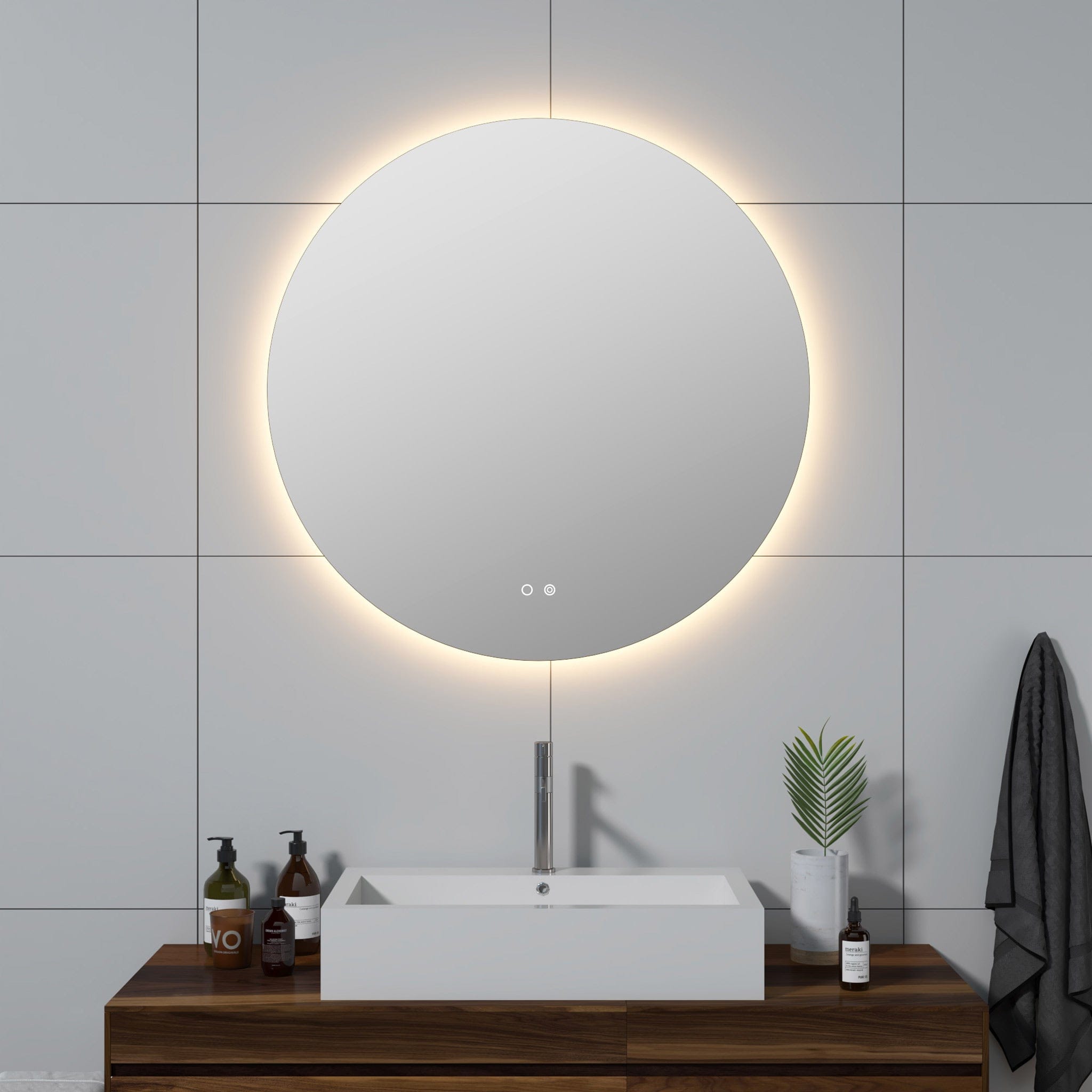 Modern Mirrors Cassiopeia Round Illuminated Vanity Mirror