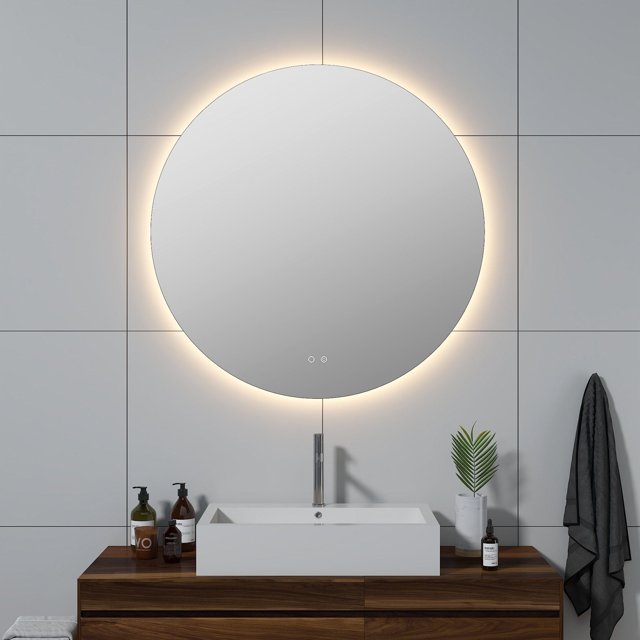 Modern Mirrors Cassiopeia Round Illuminated Vanity Mirror
