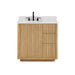 Clayton 36 Single Bathroom Vanity with Top Washed Light Brown Front View
