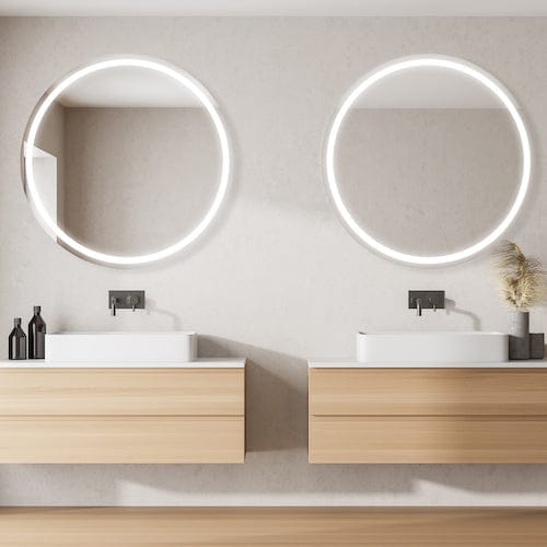 Modern Mirrors Corona Round Lighted Bathroom Vanity Mirror