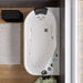 EAGO AM175-R 57 inch White Acrylic Jetted Whirlpool Bathtub with Fixtures Built-in controls