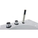 EAGO AM189ETL-L 6 ft Right Drain Acrylic White Whirlpool Bathtub with Fixtures Control Knobs