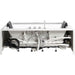 EAGO AM189ETL-R 6 ft Left Drain Acrylic White Whirlpool Bathtub with Fixtures Black Tubes Connectors