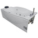 EAGO AM189ETL-R 6 ft Left Drain Acrylic White Whirlpool Bathtub with Fixtures Rear View