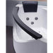 EAGO AM198ETL-R 5 ft Clear Rounded Right Corner Acrylic Whirlpool Bathtub Black Curved Armrest