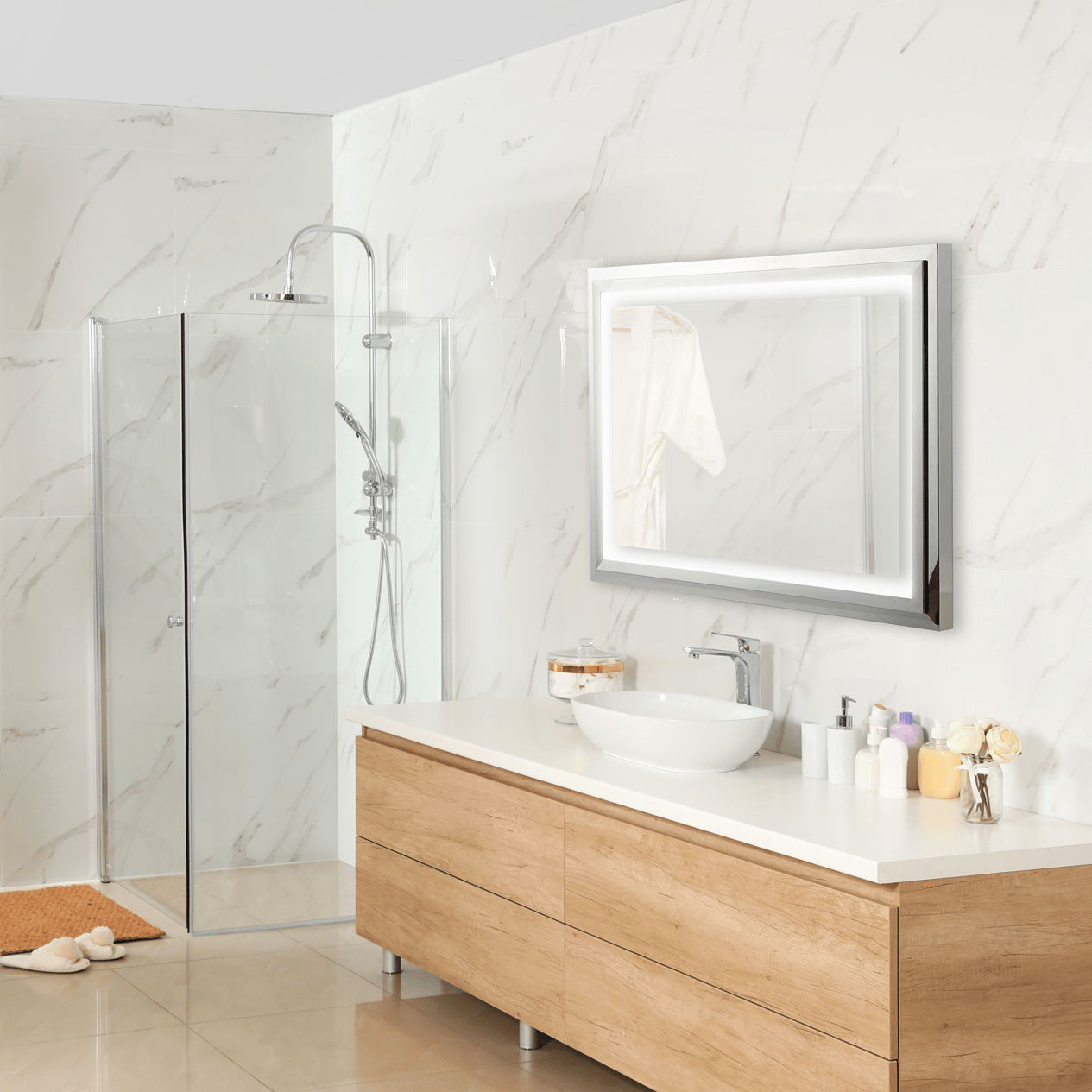 Modern Mirrors Eclipse Lighted Bathroom Vanity Mirror