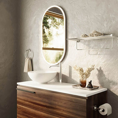 ICO Bath Iris 20 X 36 Led Mirror Corner View Bathroom Set Up