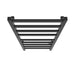 ICO Bath Kontour Square 18 X 40 Towel Warmer Matte Black Hardwired Top View