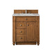 James Martin Bristol 30 Inch Single Vanity Saddle Brown With Victorian Silver Silestone Top