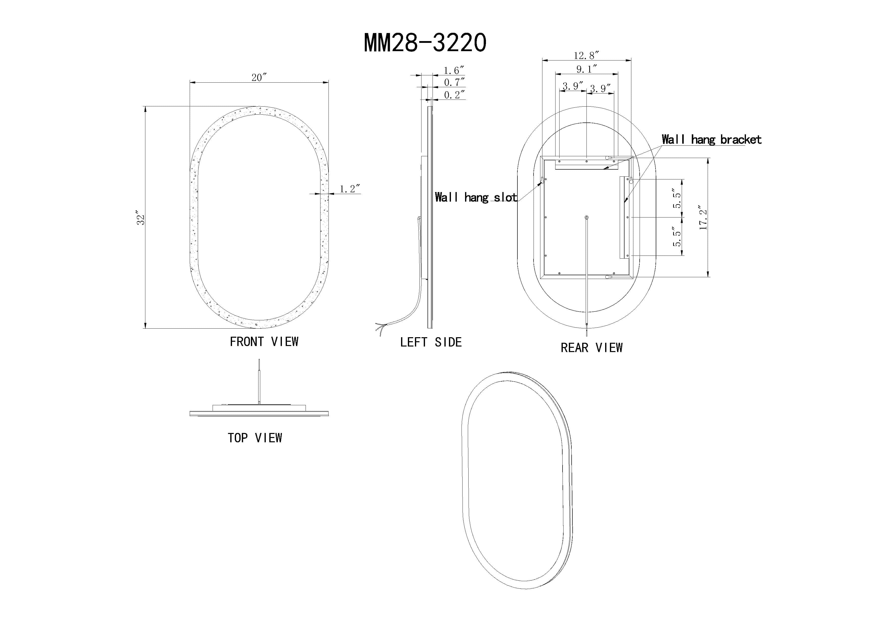Modern Mirrors Altair Pill Illuminated Mirror