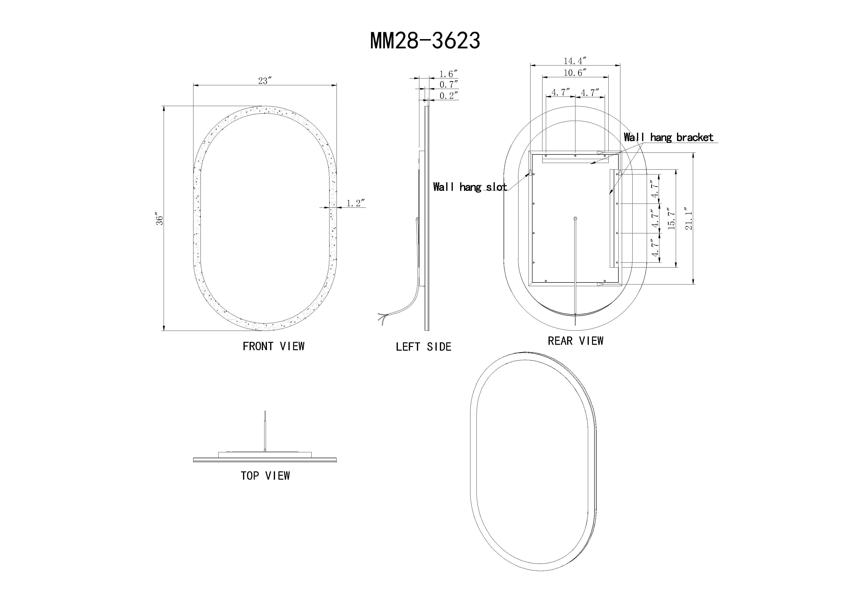 Modern Mirrors Altair Pill Illuminated Mirror