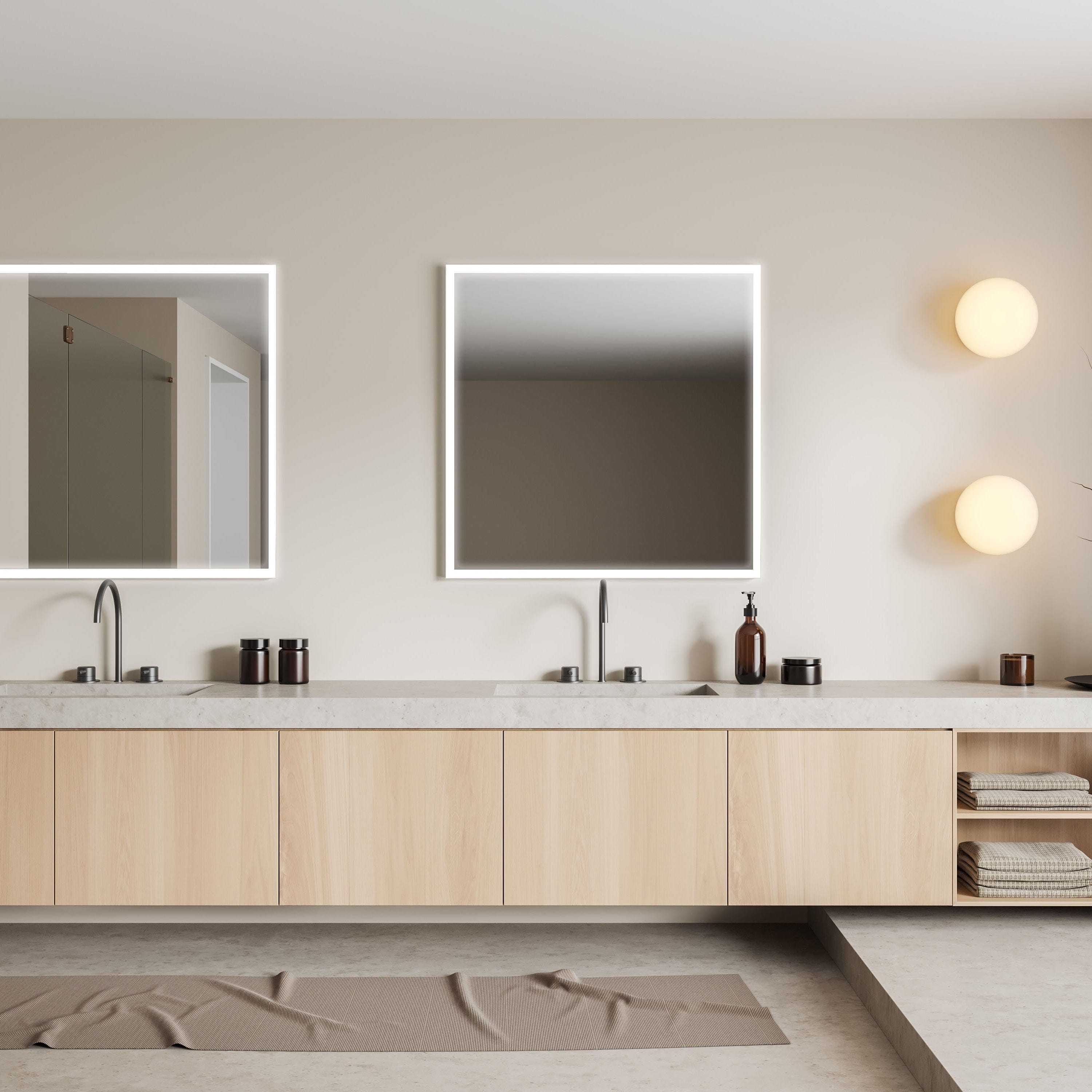 Modern Mirrors Linea Lighted Bathroom Vanity Mirror