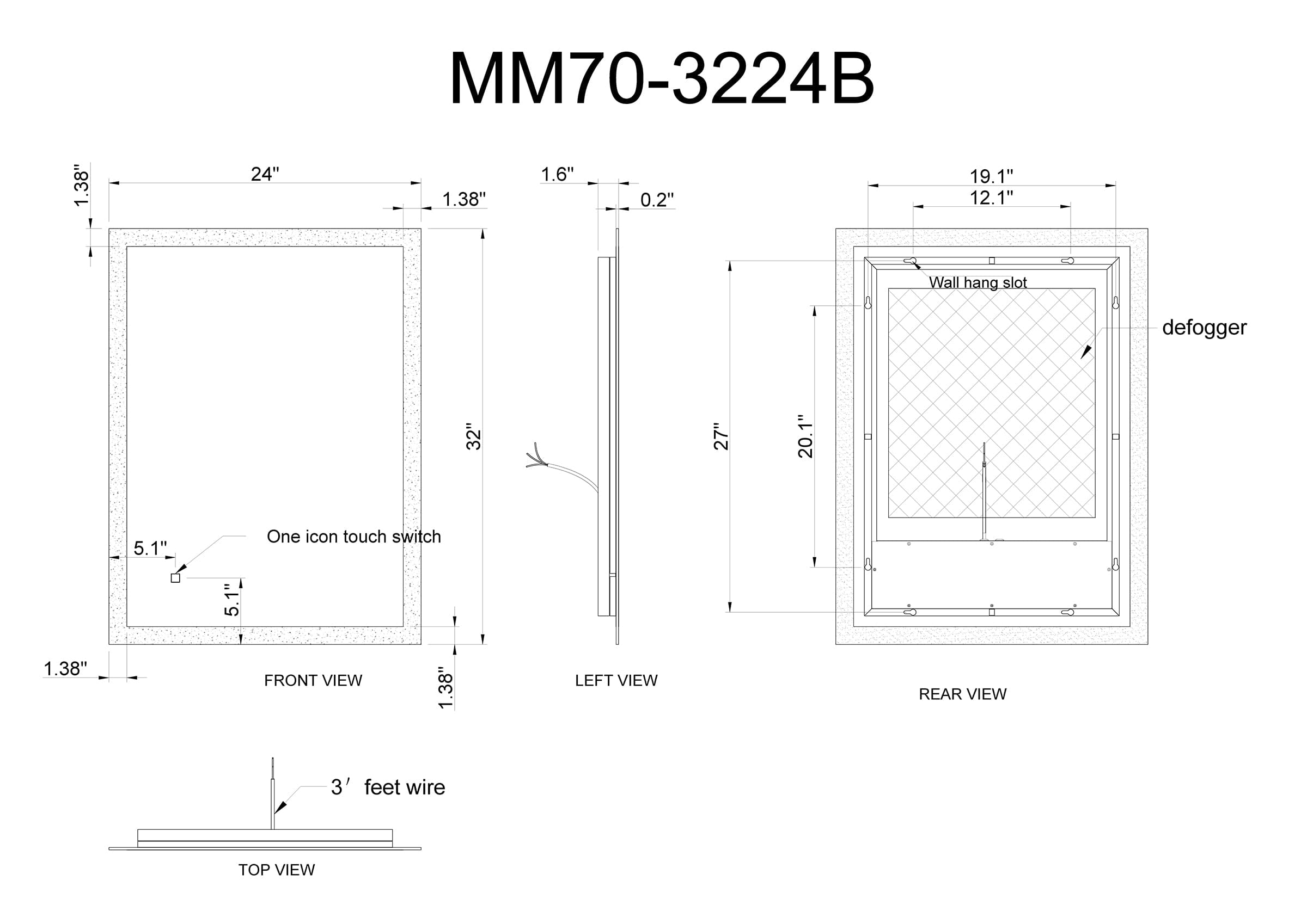 Modern Mirrors Equinox Lighted Bathroom Vanity Mirror