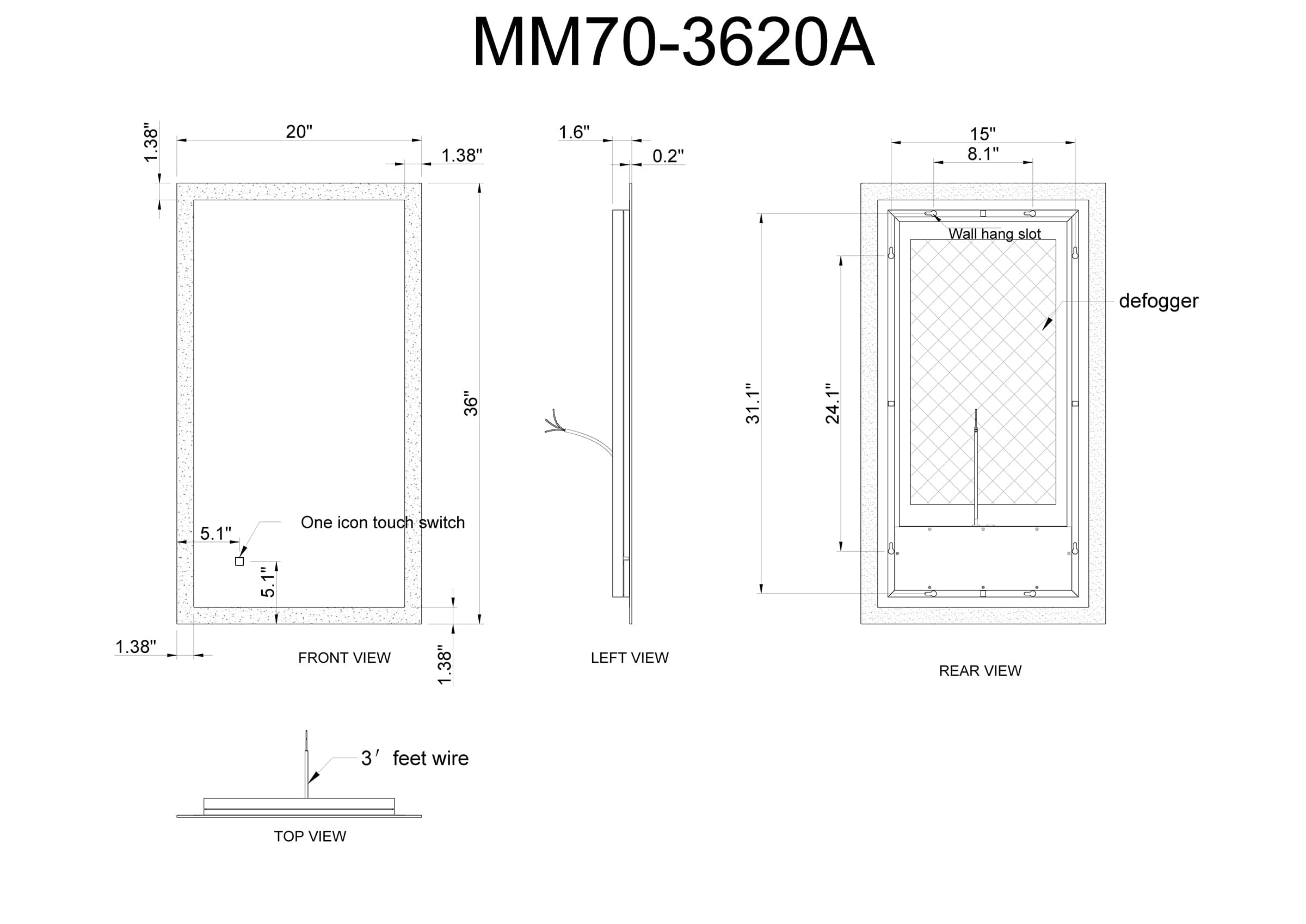 Modern Mirrors Equinox Lighted Bathroom Vanity Mirror