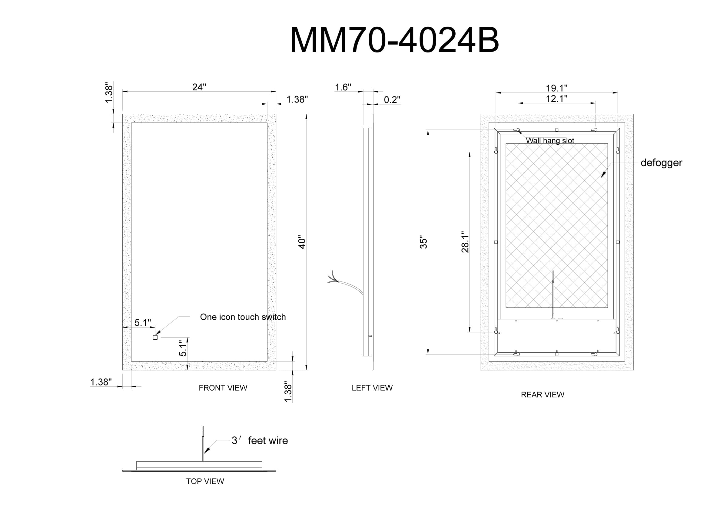 Modern Mirrors Equinox Lighted Bathroom Vanity Mirror