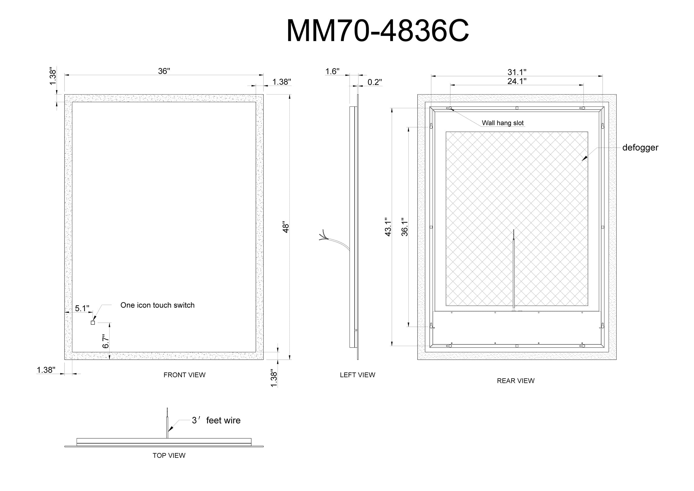 Modern Mirrors Equinox Lighted Bathroom Vanity Mirror