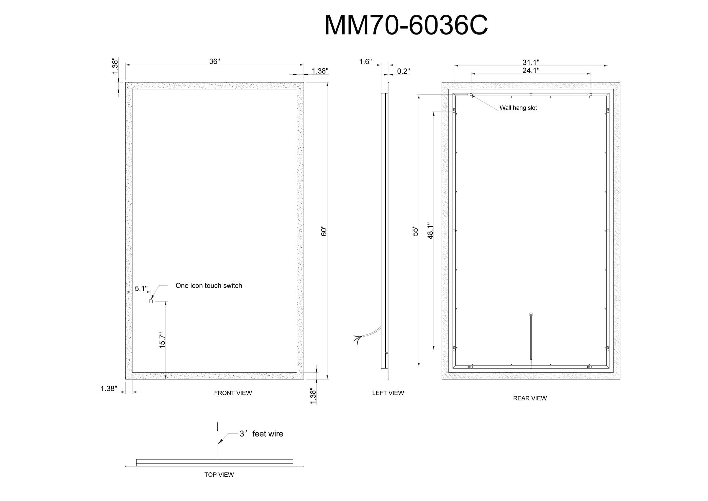 Modern Mirrors Equinox Lighted Bathroom Vanity Mirror