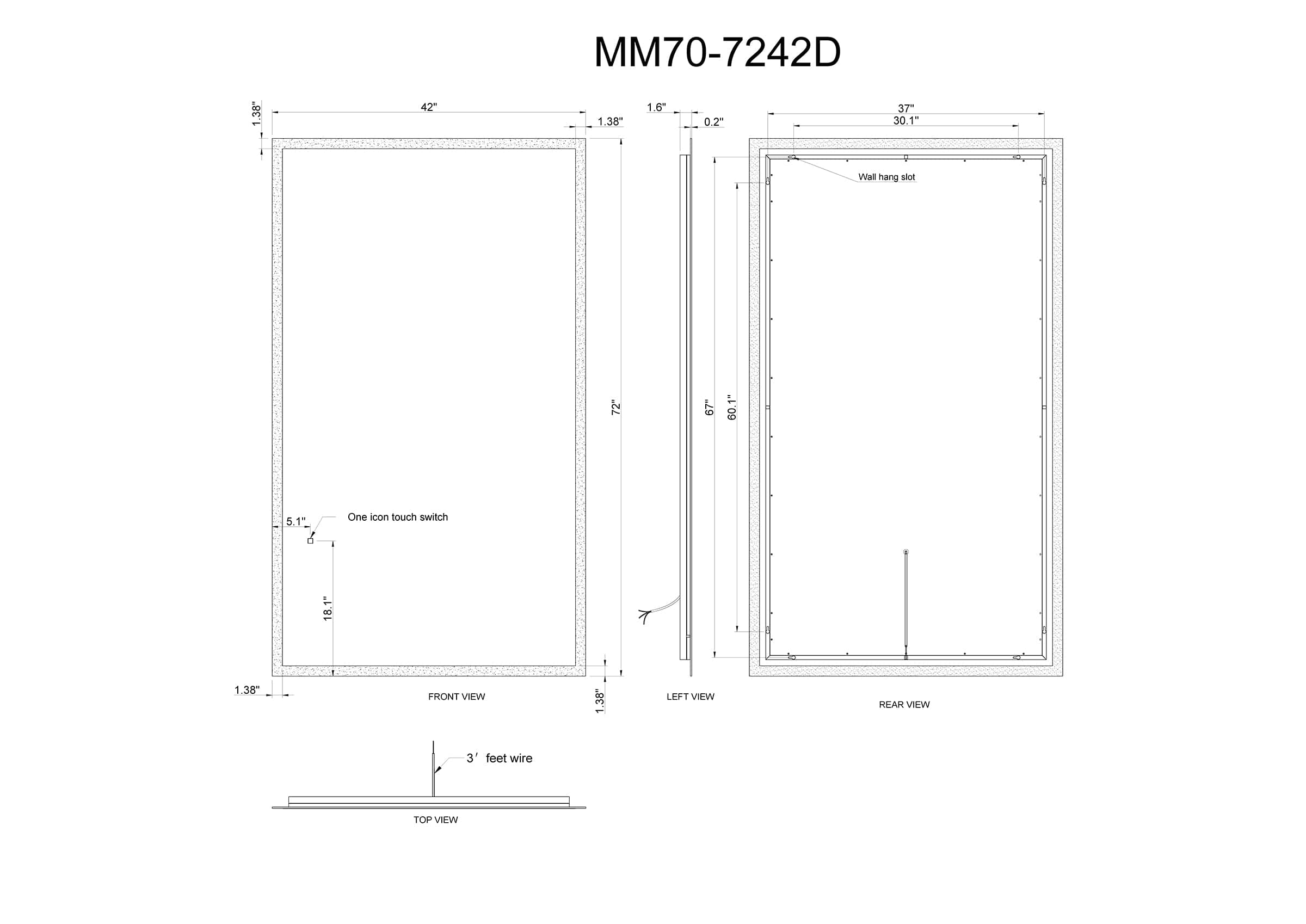 Modern Mirrors Equinox Lighted Bathroom Vanity Mirror