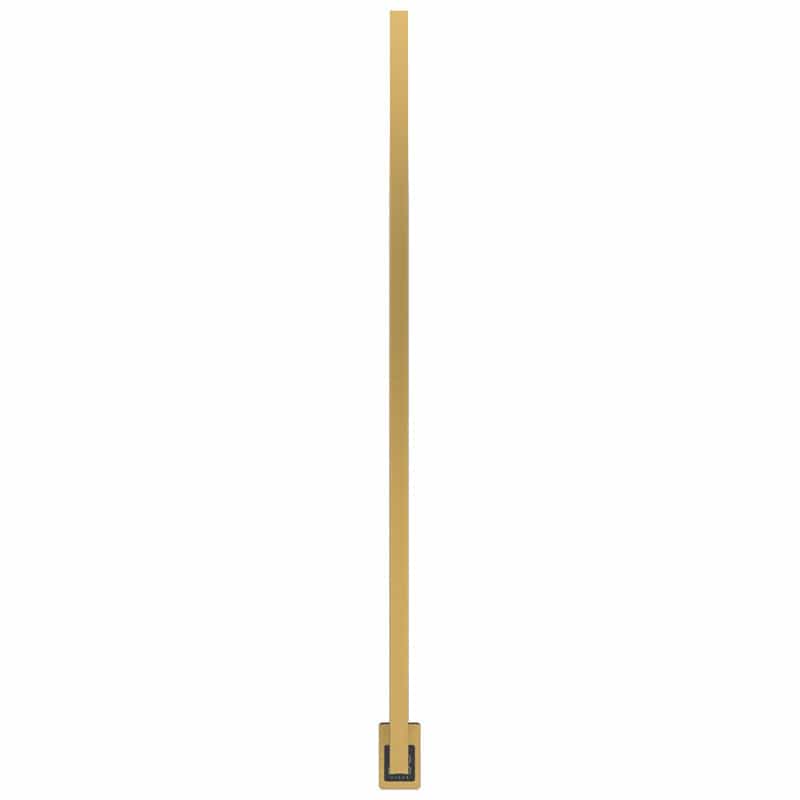 Modello I Square 59 Inch Hardwired Single Bar Satin Brass Vertical Front View